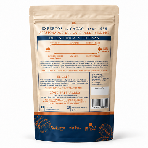 Café Chiapas en Grano. 500 g