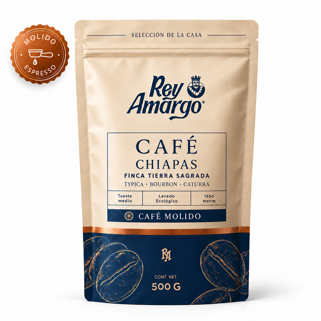 Café Chiapas Molido Espresso - Fino. 500 g